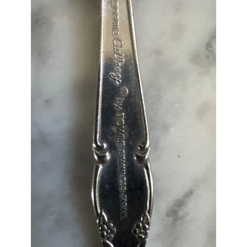 Towle Winter Rose Stainless Dinner Forks Set of 6 Supreme Cutlery Japan 7.5in
